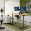 VARI Electric Standing Desk With ComfortEdge, 60"W, Butcher Block