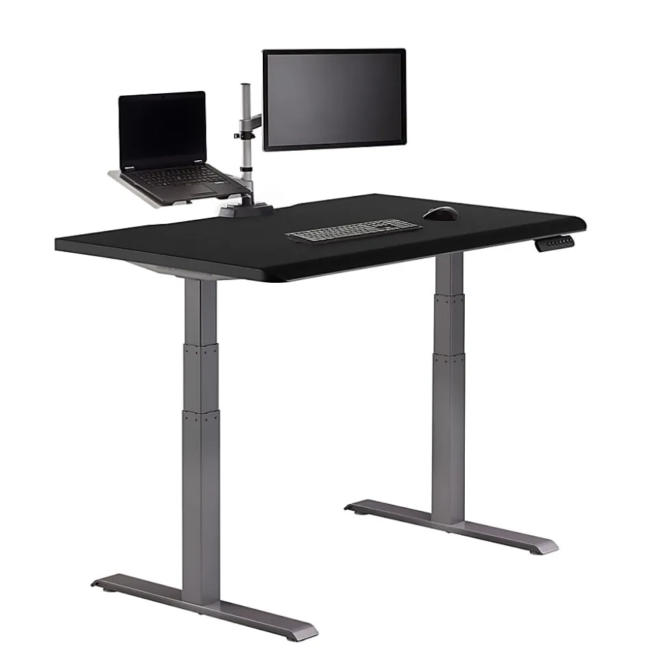 VARI Electric Standing Desk With ComfortEdge, 48"W, Black