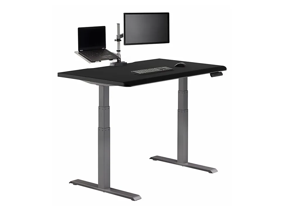 VARI Electric Standing Desk With ComfortEdge, 48"W, Black