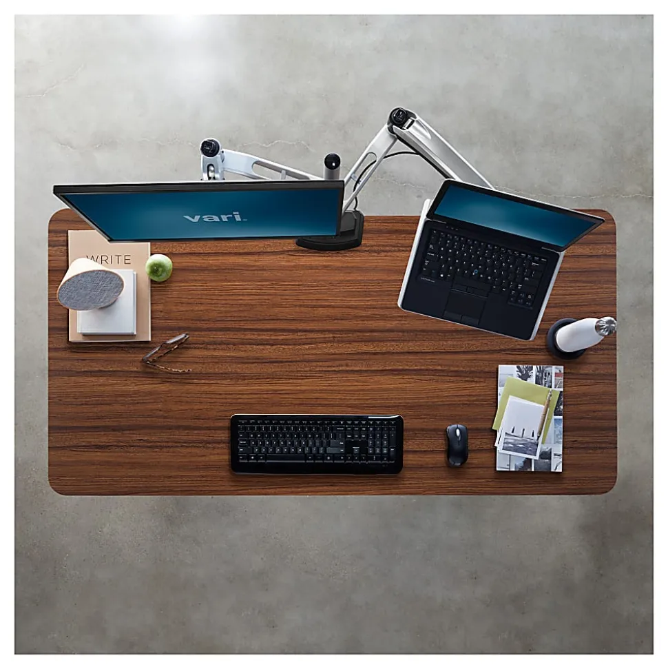 Vari Electric 60"W Standing Desk, Darkwood