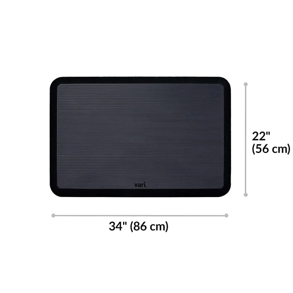 VARI Nonslip Standing Mat, 22" x 34", Black