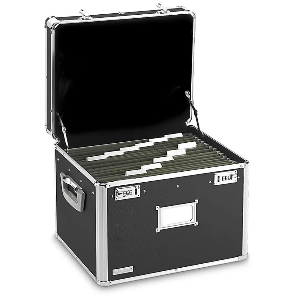 Vaultz® Locking Letter/Legal File Chest, 12 3/8"H x 17 5/8"W x 14"D, Black