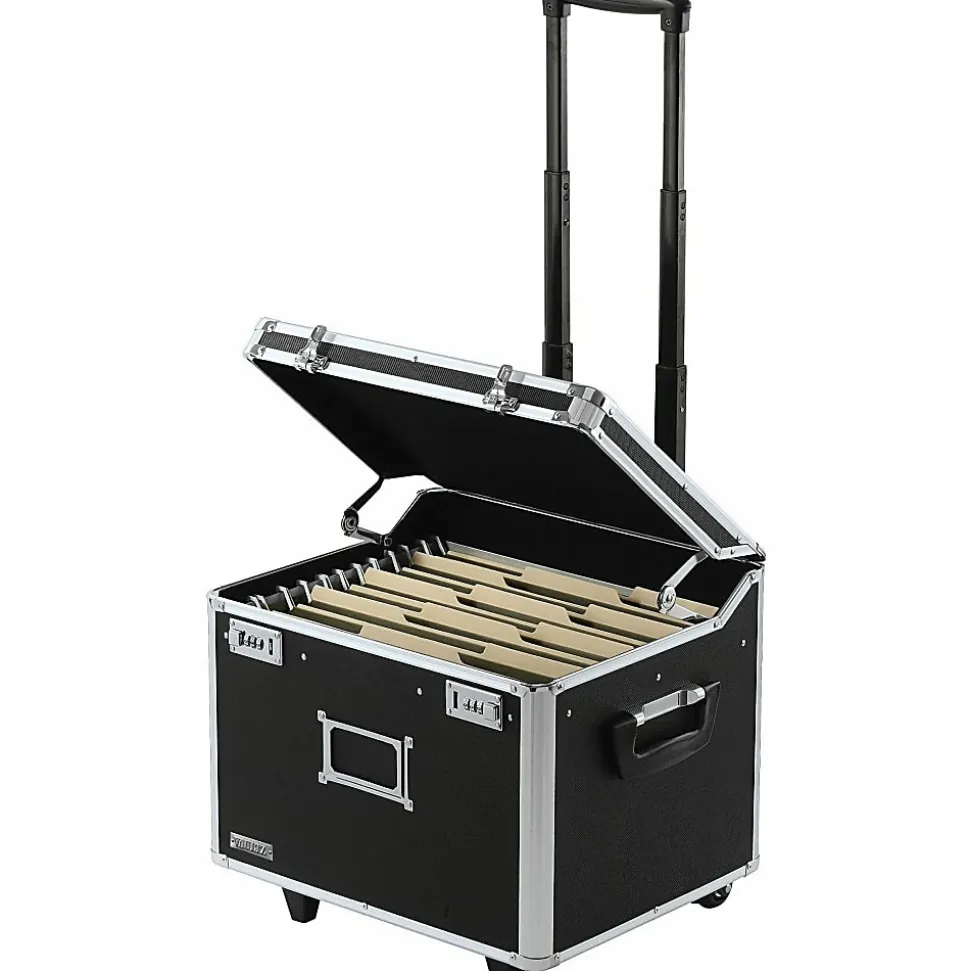 Vaultz Mobile File Chest; Letter/Legal; 15" H x 17 3/8" W X 3/8 W X 14 3X8 "D