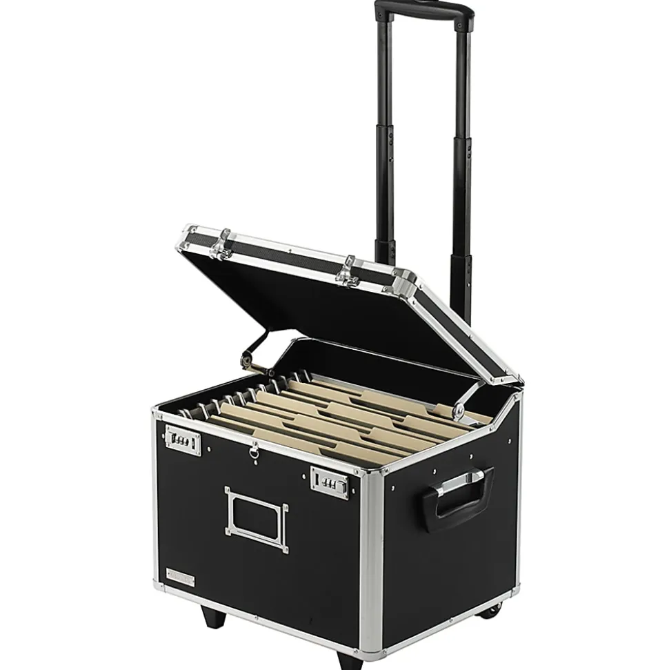 Vaultz Mobile File Chest; Letter/Legal; 15" H x 17 3/8" W X 3/8 W X 14 3X8 "D