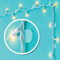 VELCRO® Brand Decorating Indoor Light Clips, Medium, Clear, Total Qty 24