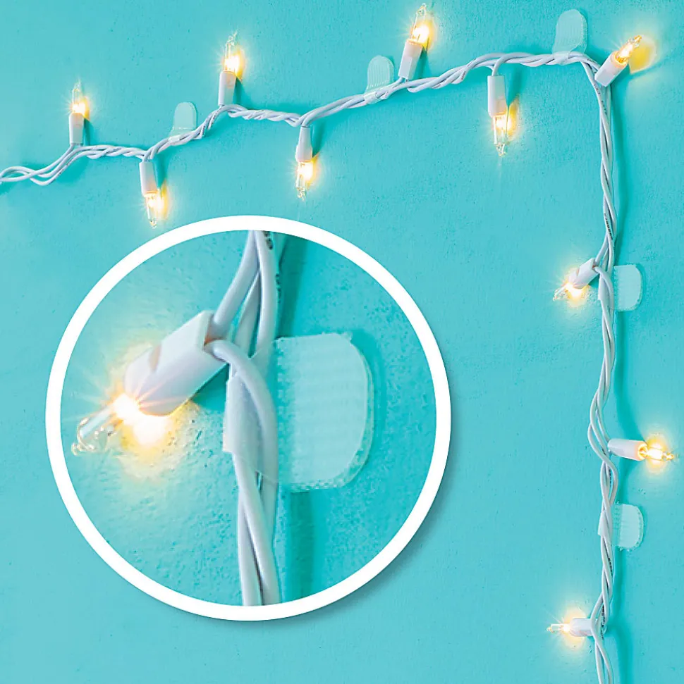VELCRO® Brand Decorating Indoor Light Clips, Medium, Clear, Total Qty 24