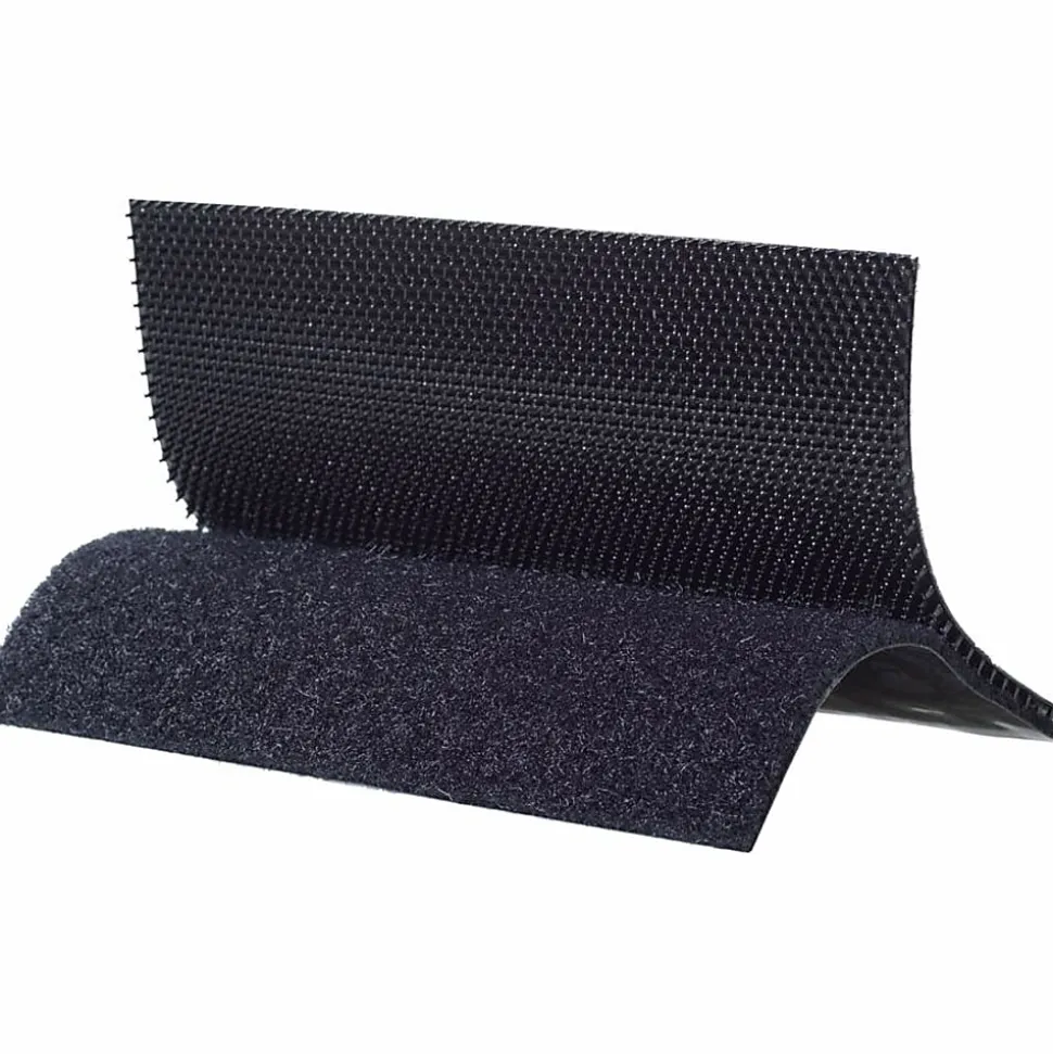 VELCRO® Brand Extreme Outdoor Sticky Back Strips, 4" x 2", Black, Total Qty 2