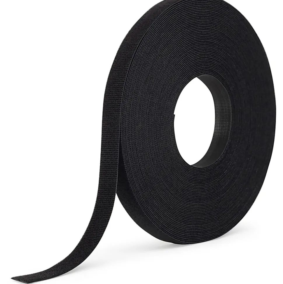 VELCRO® Brand One-Wrap Tie Bulk Roll, 0.75" x 75', Black
