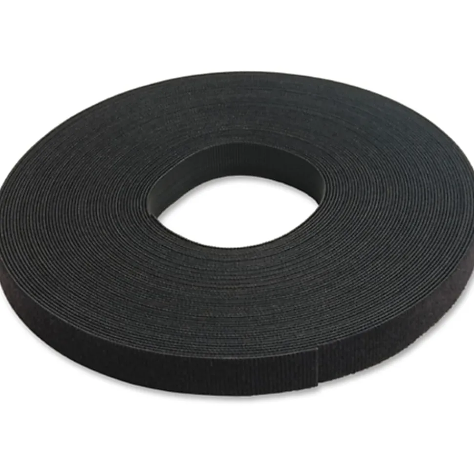 VELCRO® Brand One-Wrap Tie Bulk Roll, 0.75" x 75', Black