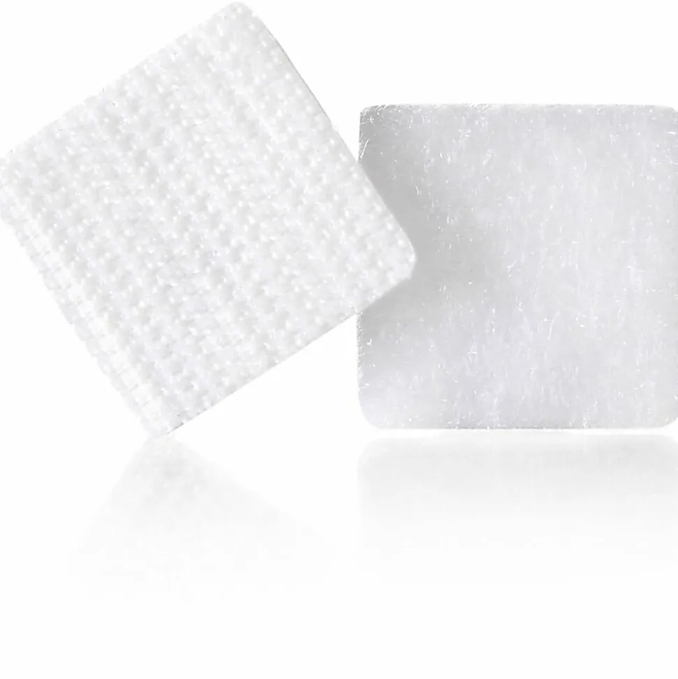 VELCRO® Brand Sticky Back Fastener Squares, 7/8" x 7/8", White, Pack Of 32