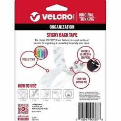 VELCRO® Brand Sticky Back Fastener Tape Roll, 3/4