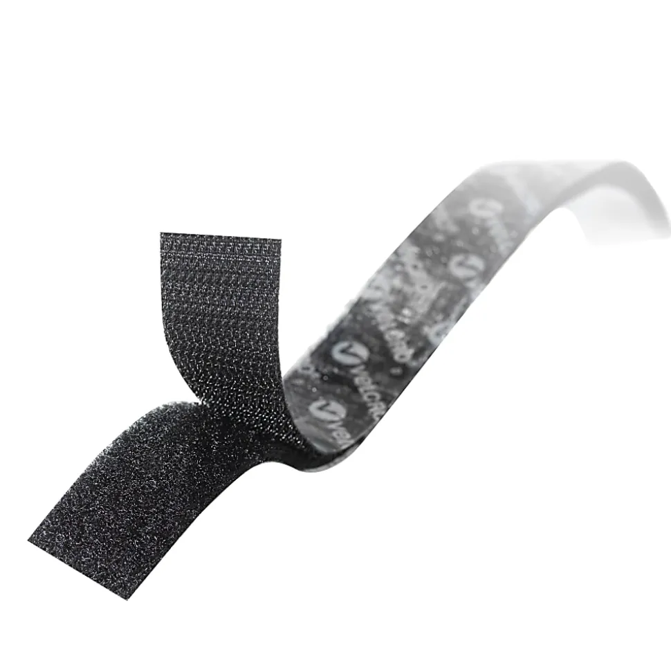 VELCRO® Brand STICKY BACK® Fasteners, 3/4" x 15', Black