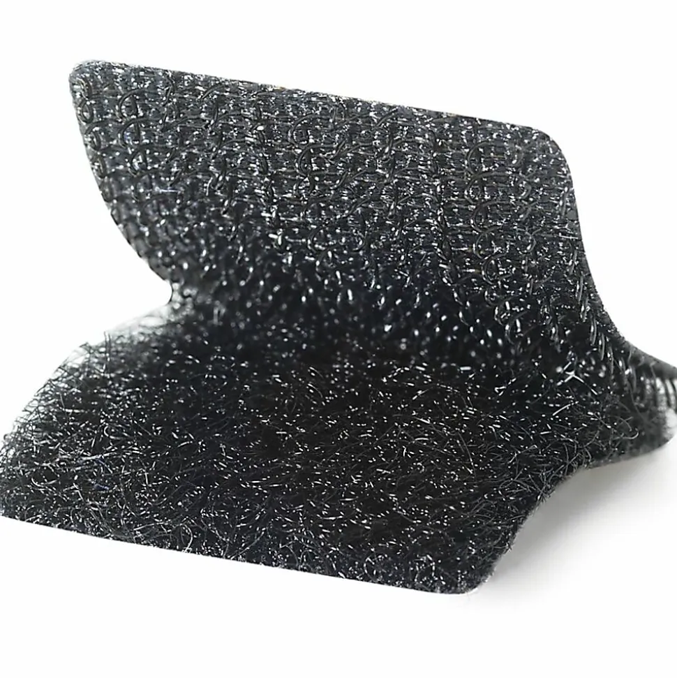 VELCRO® Brand Sticky Back Squares, 15/16" x 15/16", Black, Total Qty 12