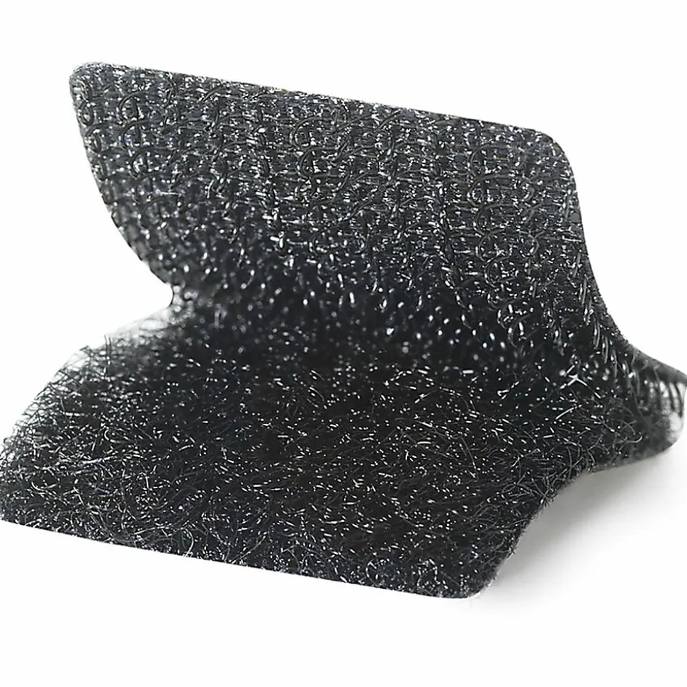 VELCRO® Brand Sticky Back Squares, 15/16" x 15/16", Black, Total Qty 12