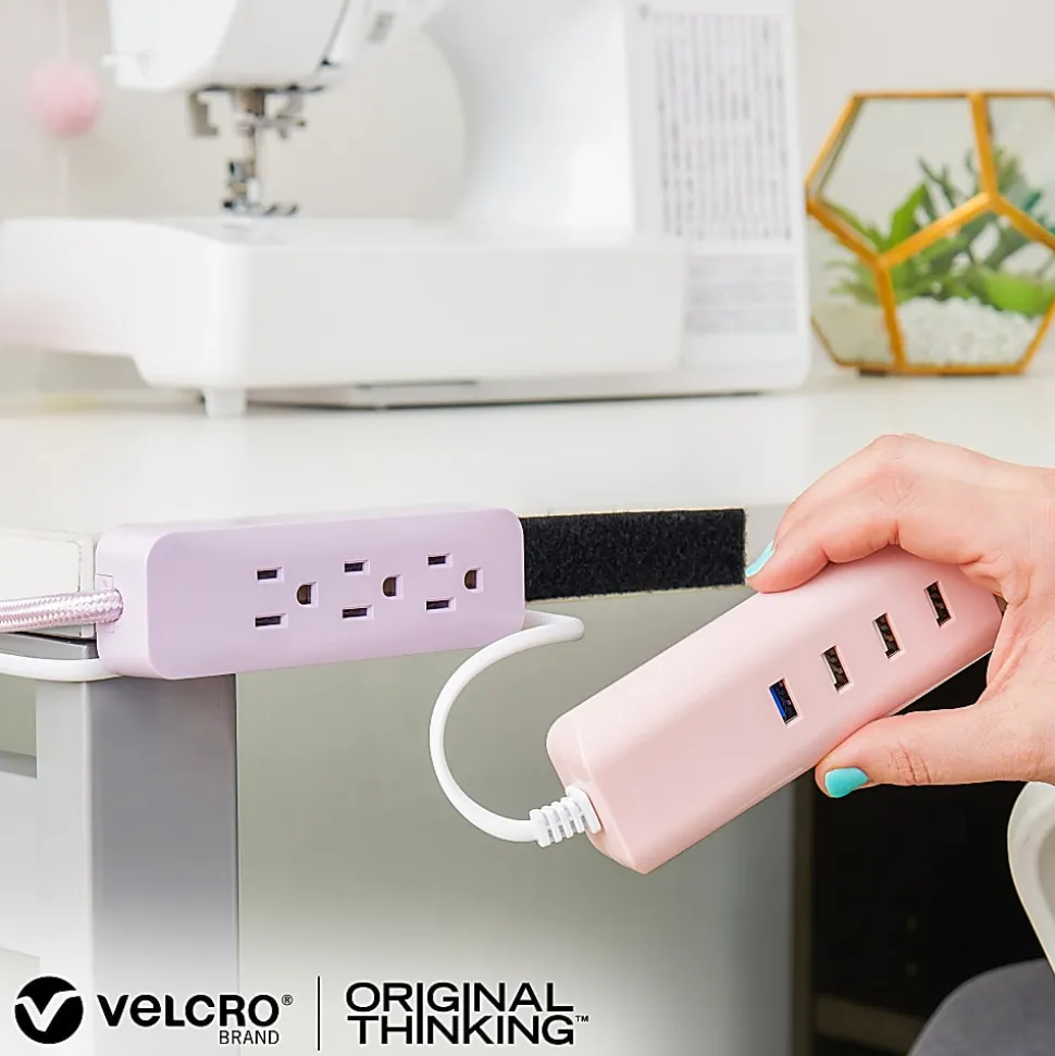 VELCRO® Eco Collection Adhesive Backed Tape - 8 ft Length x 1.88" Width - Black - 1 Each