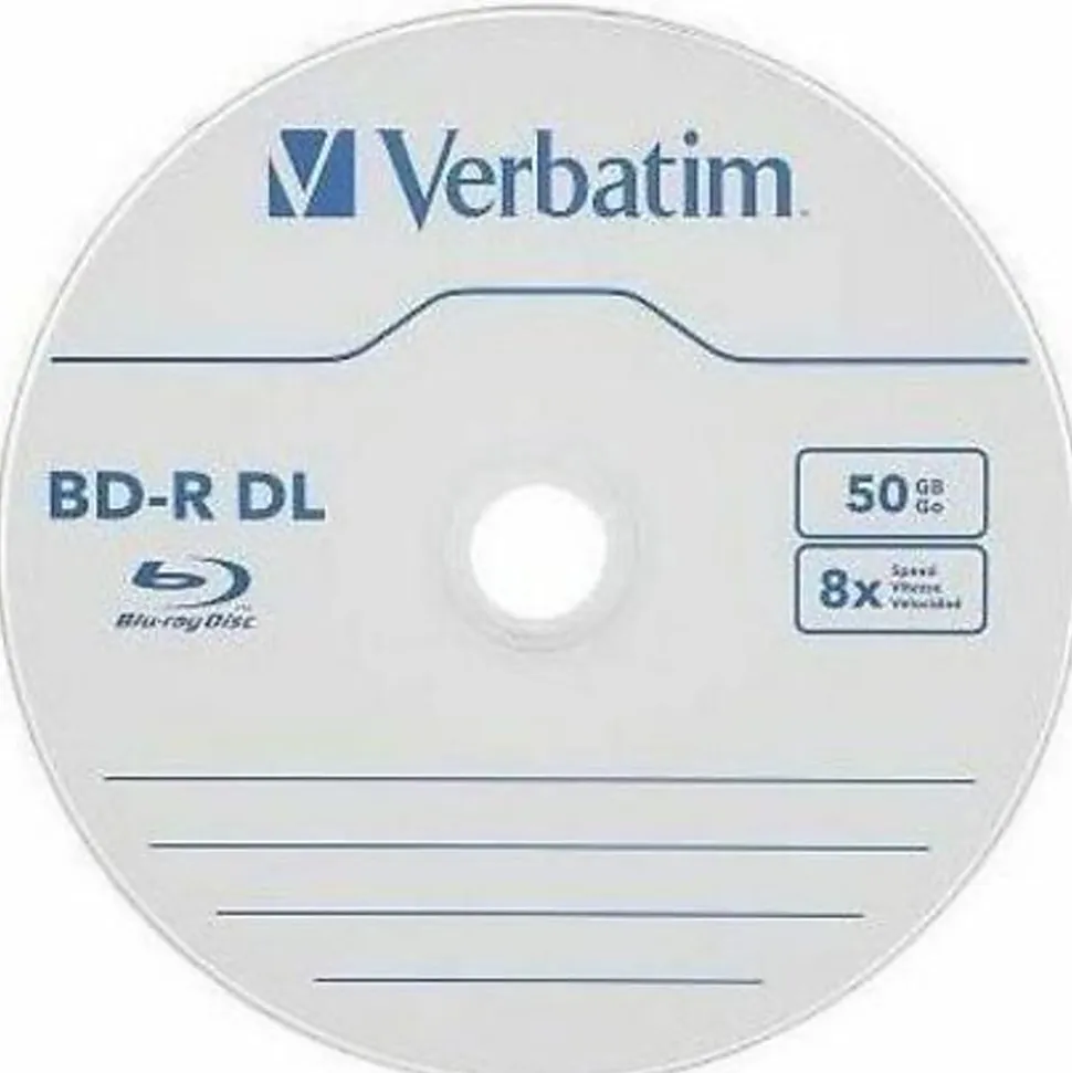 Verbatim BD-R DL 50GB 8X Verbatim, Hard Coat, 25pk Spindle - 25pk Spindle