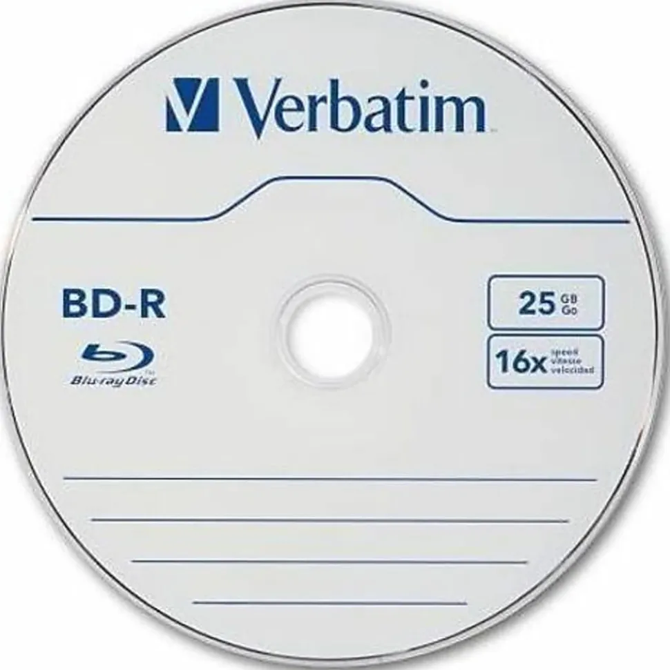 Verbatim BD-R 25GB 16X Disc Spindle, Box Of 25
