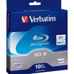 Verbatim® BD-R 25GB 16X Disc Spindle, Box Of 10