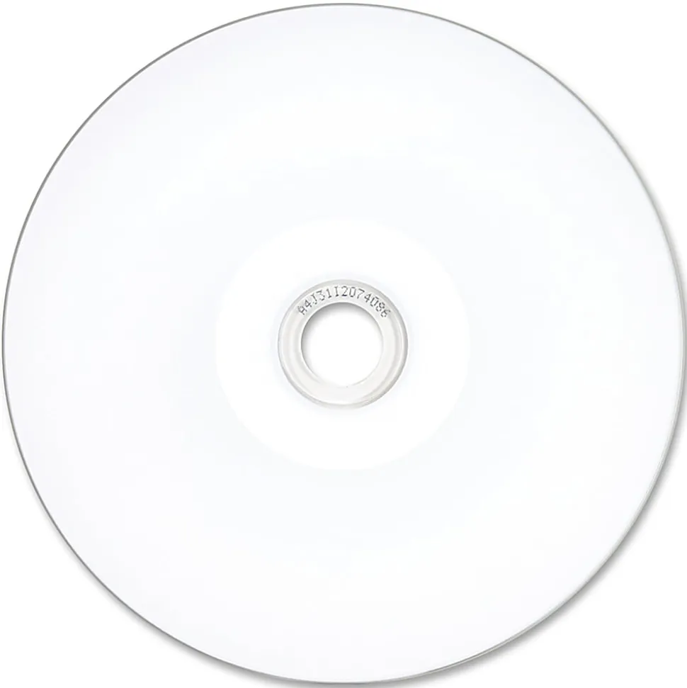Verbatim® CD-R Printable Disc Spindle, White, Pack Of 100