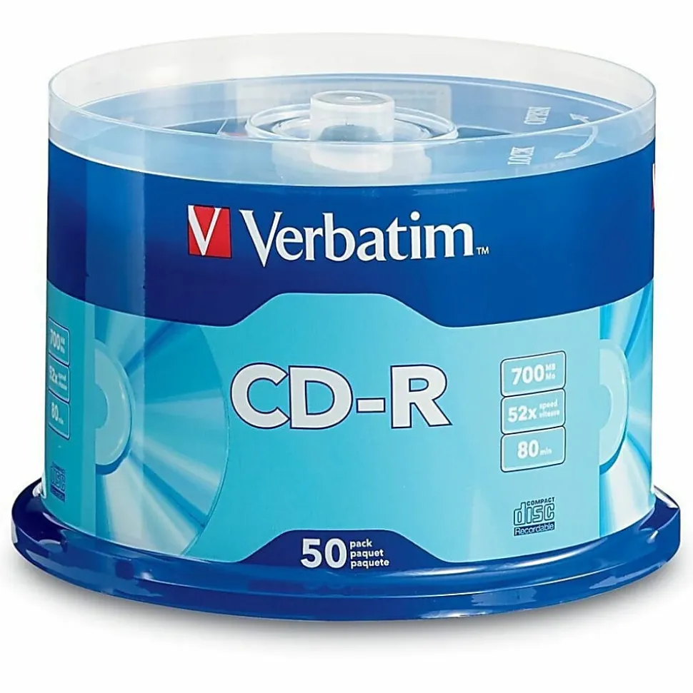Verbatim® CD-R Spindle, 700MB, Pack of 50