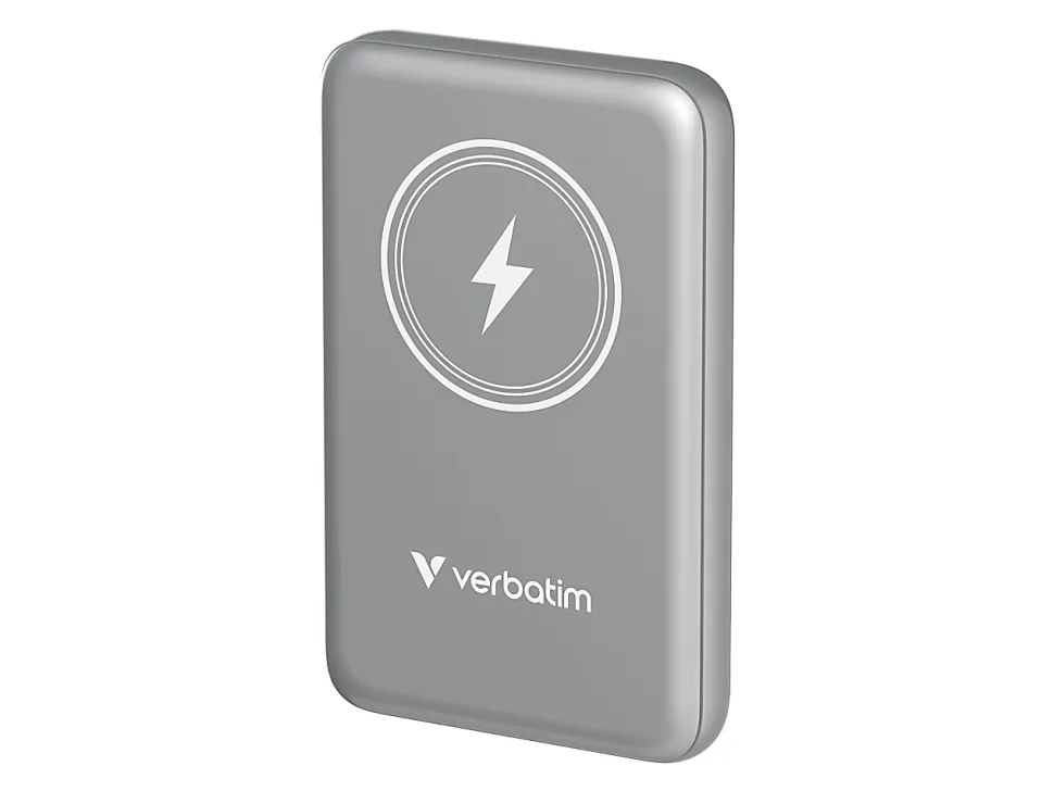 Verbatim Charge 'n' Go Magnetic Wireless Power Bank, Gray, 32249