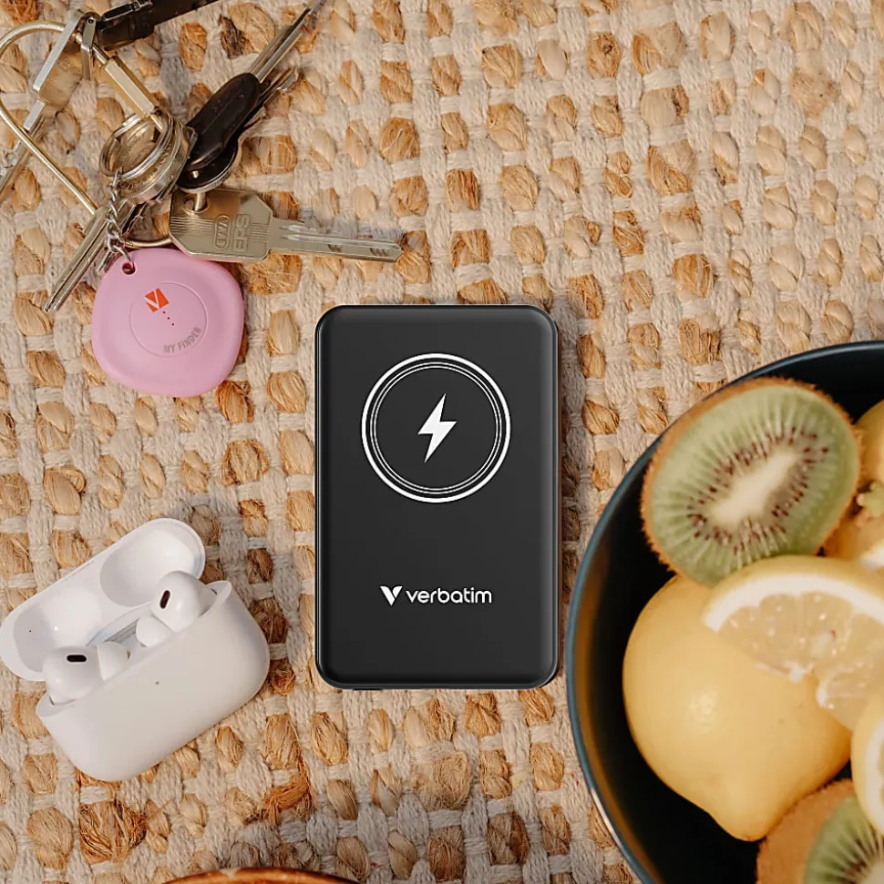 Verbatim Charge 'n' Go Magnetic Wireless Power Bank, Black, 32240
