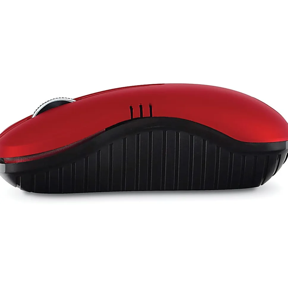 Verbatim® Commuter Series USB Type-A Wireless Notebook Optical Mouse, Matte Red, 99767