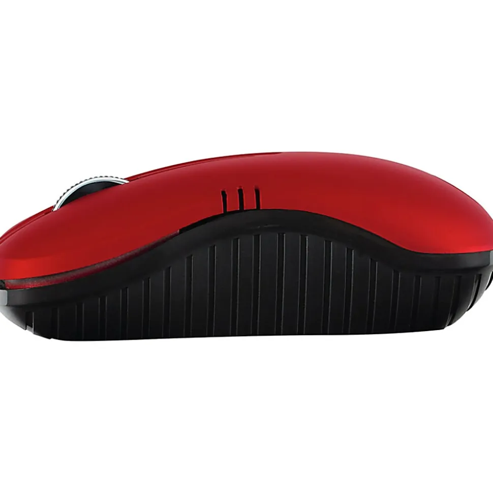 Verbatim® Commuter Series USB Type-A Wireless Notebook Optical Mouse, Matte Red, 99767
