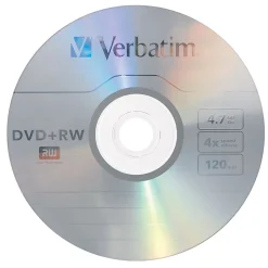 Verbatim® DVD+RW Rewritable Media Spindle, 4.7GB/120 Minutes, Pack Of 30