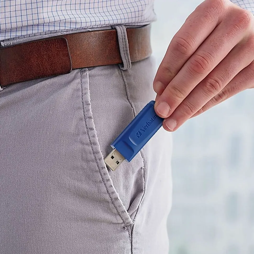 Verbatim 8GB USB Flash Drive, Pack of 5