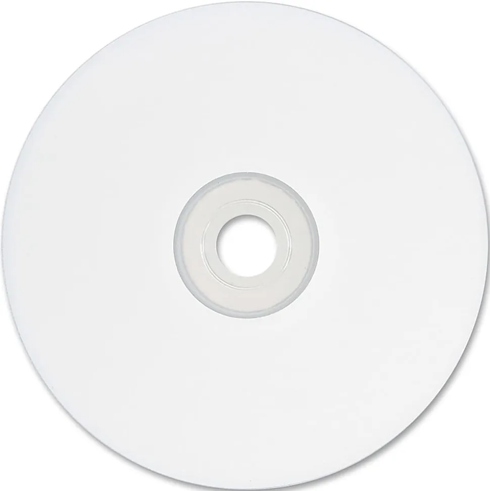 Verbatim® Inkjet-Printable CD-R Disc Spindle, White, Pack Of 25