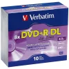 Verbatim® Life Series DVD+R DL Disc Slim Case, Pack Of 10