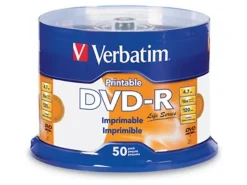 Verbatim® Life Series DVD-R Printable Disc Spindle, Pack Of 50