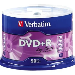 Verbatim® Life Series DVD+R Spindle, Pack Of 50
