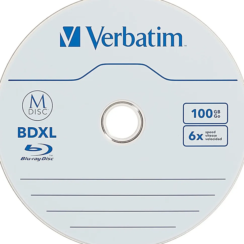 Verbatim M DISC BDXL - 6x - 100 GB - 1 Pack Jewel Case - 1pk Jewel Case
