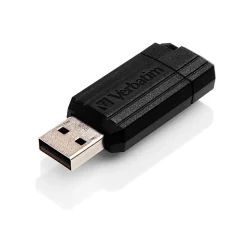 Verbatim® PinStripe USB Flash Drive, 32GB, Black