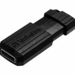 Verbatim® PinStripe USB 2.0 Flash Drives, 64GB, Blue/Red, 2 Pack