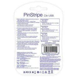 Verbatim® PinStripe USB Flash Drive, 8GB, Black
