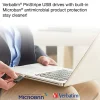 Verbatim® PinStripe USB Flash Drive, 16GB, Black