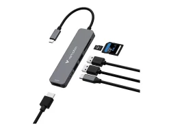 Verbatim 6-Port USB-C Essentials Multiport Hub, Gray