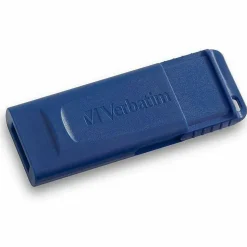 Verbatim Retractable USB 2.0 Flash Drive, 8GB, Blue