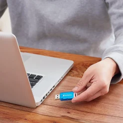 Verbatim® SeaGlass USB 3.2 Gen 1 Flash Drive, 128GB, Gray