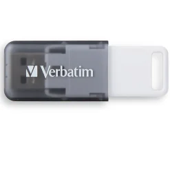 Verbatim® SeaGlass USB 3.2 Gen 1 Flash Drive, 64GB, Gray, 71273