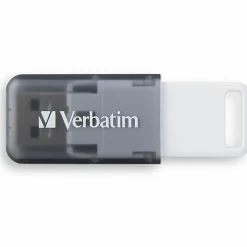 Verbatim® SeaGlass USB 3.2 Gen 1 Flash Drive, 64GB, Gray, 71273