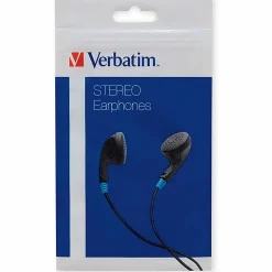 Verbatim Stereo Earphones - Stereo - Black - Mini-phone - Wired - Earbud - Binaural