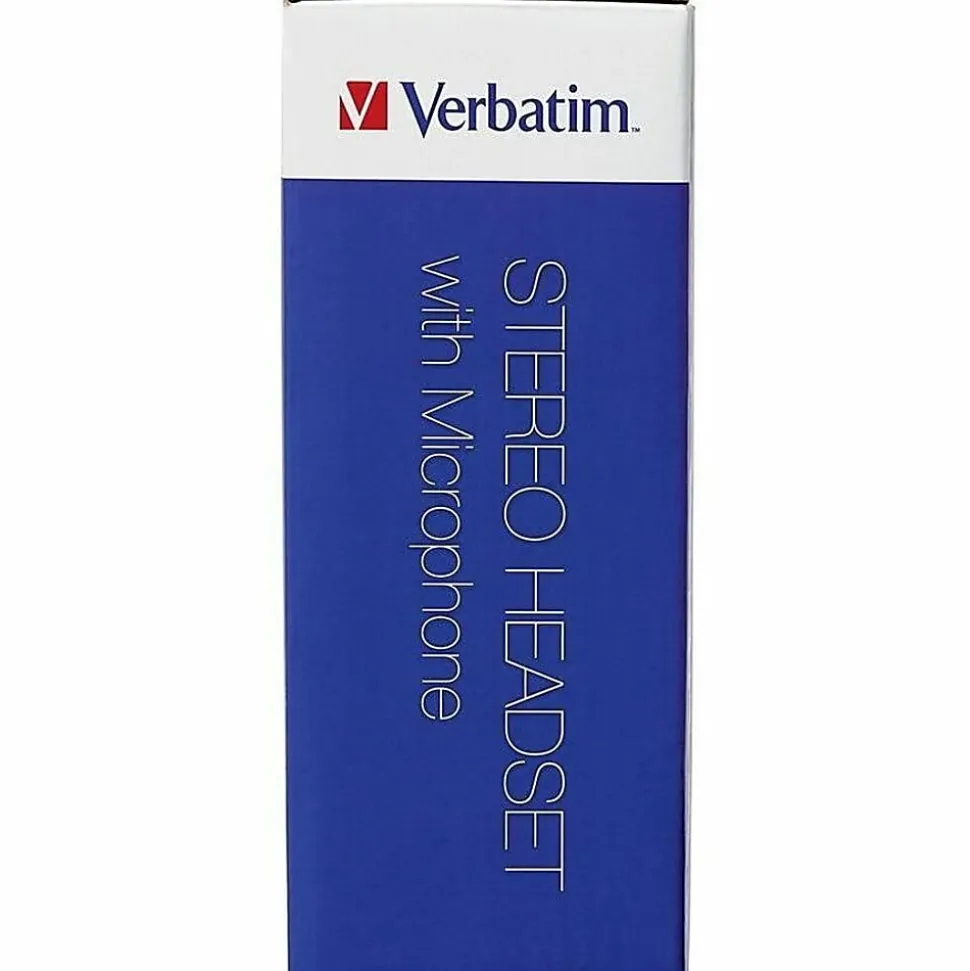Verbatim Stereo Headset with Microphone - Stereo - Mini-phone (3.5mm) - Wired - 32 Ohm - 20 Hz to 20 kHz - 70721