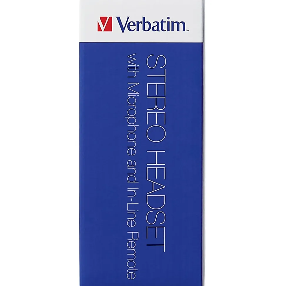 Verbatim Stereo Headset with Microphone and In-Line Remote - Stereo - USB Type A - Wired - 32 Ohm - 20 Hz to 20 kHz - 70723