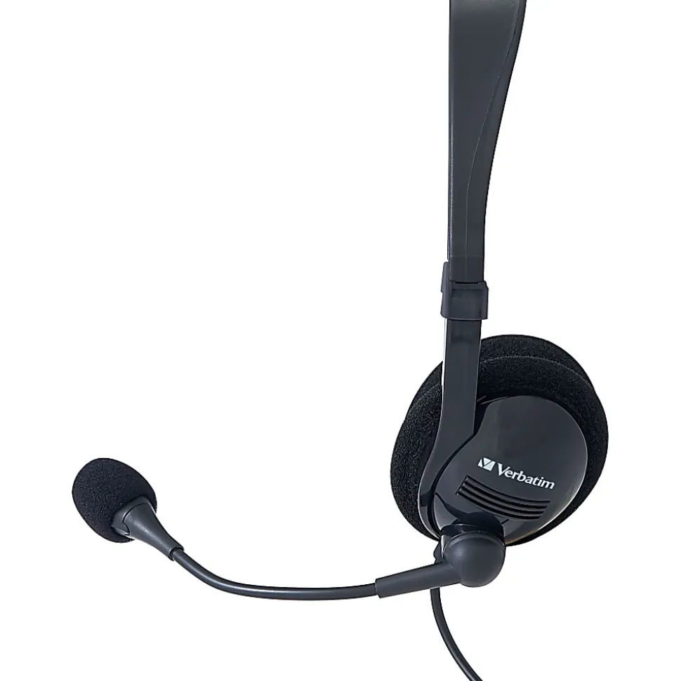 Verbatim Stereo Headset with Microphone and In-Line Remote - Stereo - USB Type A - Wired - 32 Ohm - 20 Hz to 20 kHz - 70723
