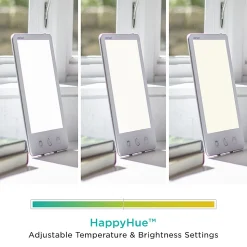 Verilux HappyLight VT43 Luxe LED UV-Free Light Therapy Lamp, 11-7/8"H x 7-1/4"W x 1-1/8"D, White