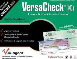 VersaCheck X1 2026 For QuickBooks + VersaCheck ONLINE Gold Bundle, 1 User, 1-Year Subscription, PC, Download